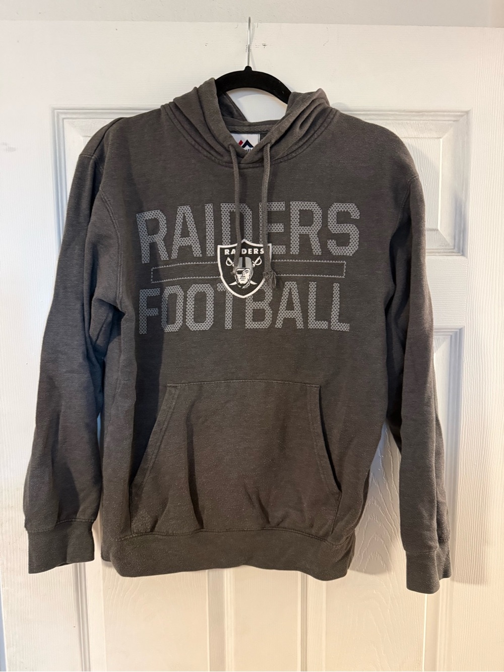 Majestic Gray Raiders Football Crewneck Sweater